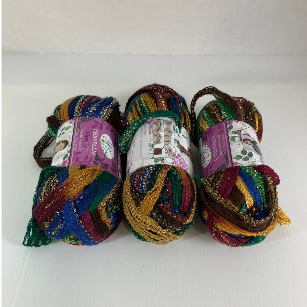 NWT Yarn Bee Multicolor Chrysalis Metallics Pipevine Swallowtail Yarn